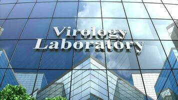 Virology laboratory building cloud time lapse. video