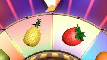 Children video animation, Wheel of fruit Banana