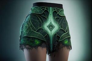 Bio fabric ultra mini skirt of the future illustration photo