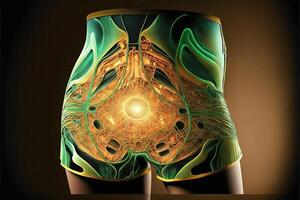 Bio fabric ultra mini skirt of the future illustration photo