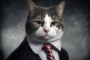 gato presidente de unido estados ilustración generativo ai foto