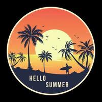 Vintage Summer T-shirt Design vector