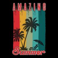 Vintage Summer T-shirt Design vector