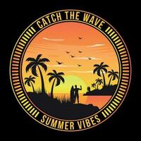 Vintage Summer T-shirt Design vector