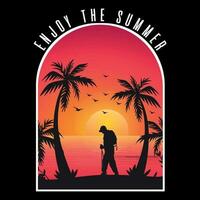 Vintage Summer T-shirt Design vector