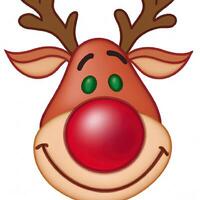 Rudolph the Red-nosed Reindeer illustration, Christmas concept photo