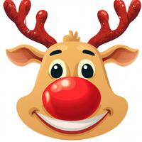 Rudolph the Red-nosed Reindeer illustration, Christmas concept photo