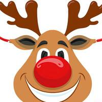 Rudolph the Red-nosed Reindeer illustration, Christmas concept photo