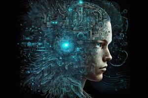 Mind Machine Interface allows you to connect your mind directly to machines and technology, enabling you to control and manipulate digital devices and environments illustration photo