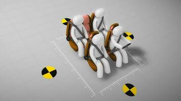concepto animación, conducción la seguridad medición. video