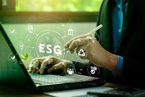 ESG environment social governance investment business concept. photo