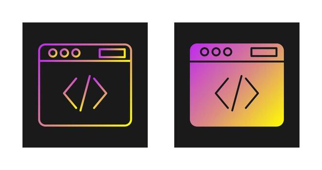 icono de vector de código