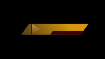 Motion Graphics of Lower Third with Theme Color Gold. Full HD Alpha. video
