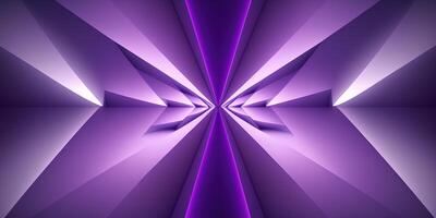 symmetrical purple tech neon light abstract background with lines and shapes. AI Generated photo
