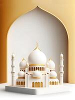 3d islamic mosque illustration. photo