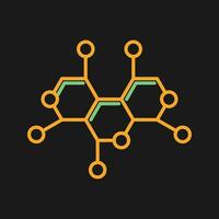 icono de vector de estructura de molécula