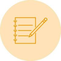 Notebook Pen Line Icon vector