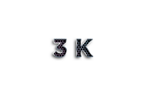 3 k subscribers celebration greeting Number with net design png