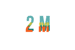 2 million subscribers celebration greeting Number with strips design png