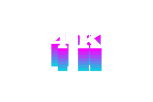 4 K iscritti celebrazione saluto numero con Tech design png