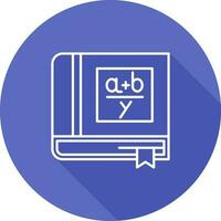 Algebra Book Line Icon vector