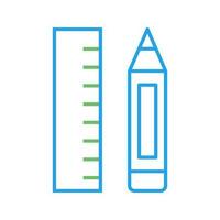 Pencil  Ruler Line Icon vector