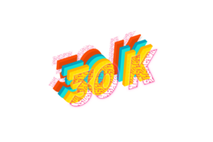 30 k subscribers celebration greeting Number with tech design png