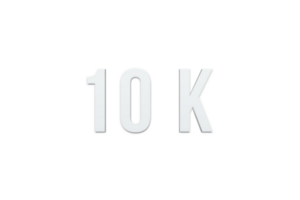 10 k subscribers celebration greeting Number with minimal design png