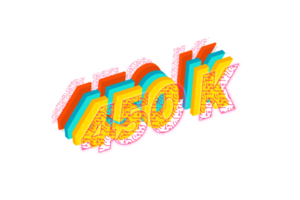 450 k subscribers celebration greeting Number with tech design png