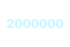 2000000 suscriptores celebracion saludo número con congelado diseño png