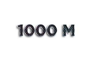 1000 million subscribers celebration greeting Number with net design png