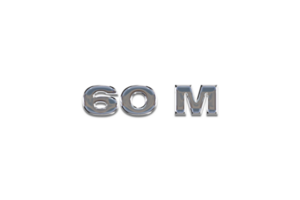 60 million subscribers celebration greeting Number with chrome design png