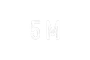 5 million subscribers celebration greeting Number with chalk design png