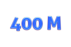 400 millón suscriptores celebracion saludo número con azul brillo diseño png