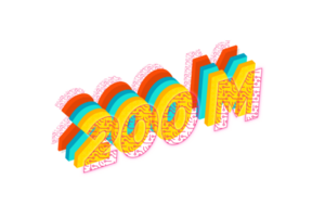 200 million subscribers celebration greeting Number with tech design png