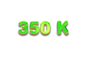 350 k subscribers celebration greeting Number with candy design png