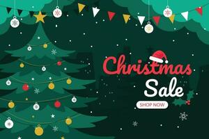 A vector illustration of christmas card sale design for promotion concept