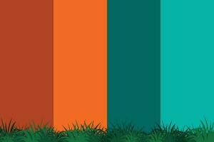 Abstract wall background with teal and orange colors vector