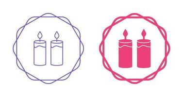 icono de vector de dos velas