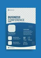 webinar business conference flyer template vector