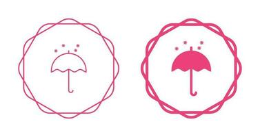 Umbrella with Snow Vector Icon