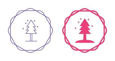 Tree in Snow Vector Icon