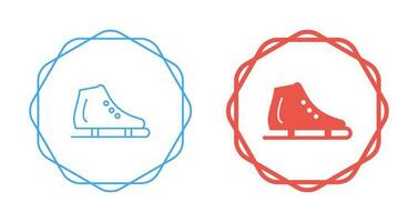 icono de vector de zapato de patinaje sobre hielo