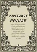 Isolated frames in baroque antique style. engraving ornament frames. vector