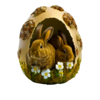 two brown rabbit png