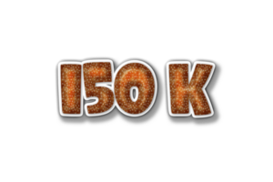 150 K iscritti celebrazione saluto numero con hamburger design png