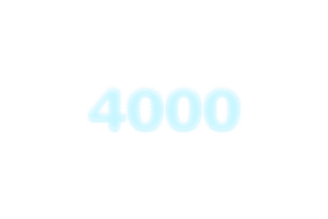 4000 subscribers celebration greeting Number with frozen design png