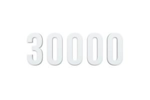 30000 suscriptores celebracion saludo número con mínimo diseño png