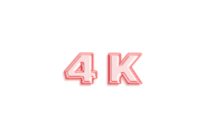 4 k subscribers celebration greeting Number with rose gold design png