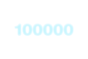 100000 suscriptores celebracion saludo número con congelado diseño png